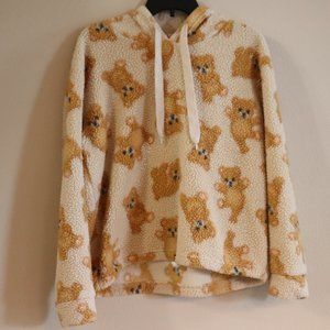 Juniors End Of Story Teddy Bear Hooded Sweatshirt Size M
